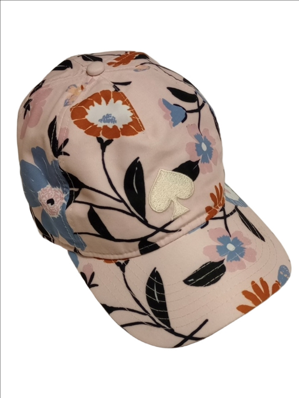🆕🌸 KATE SPADE LIGHT PINK WOMEN'S BASEBALL CAP WITH MULTICOLOR FLORAL DESIGNS